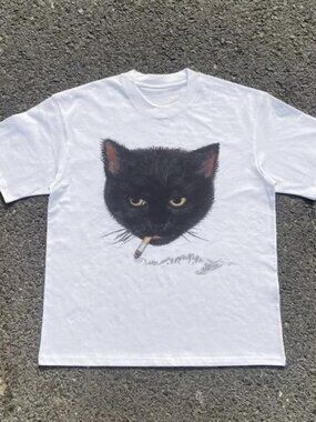 Cat smoking Shirt, Funny cat Tee, Meme cat Shirt